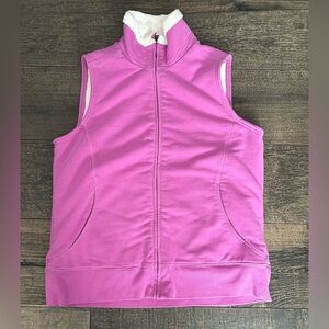 Women’s L.L. Bean Pink Sleeveless Vest medium‎